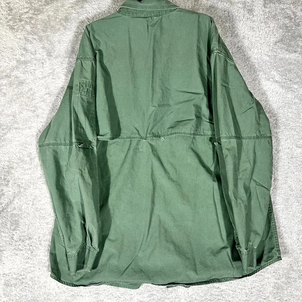 5.11 Tactical Shirt Mens XL Green Cotton Mesh Lined Fishing Workwear Button Up